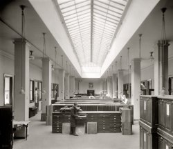 Washington, D.C., circa 1915. "U.S. Geological Survey engraving room." Harris & Ewing Collection glass negative, Library of Congress. View full size.