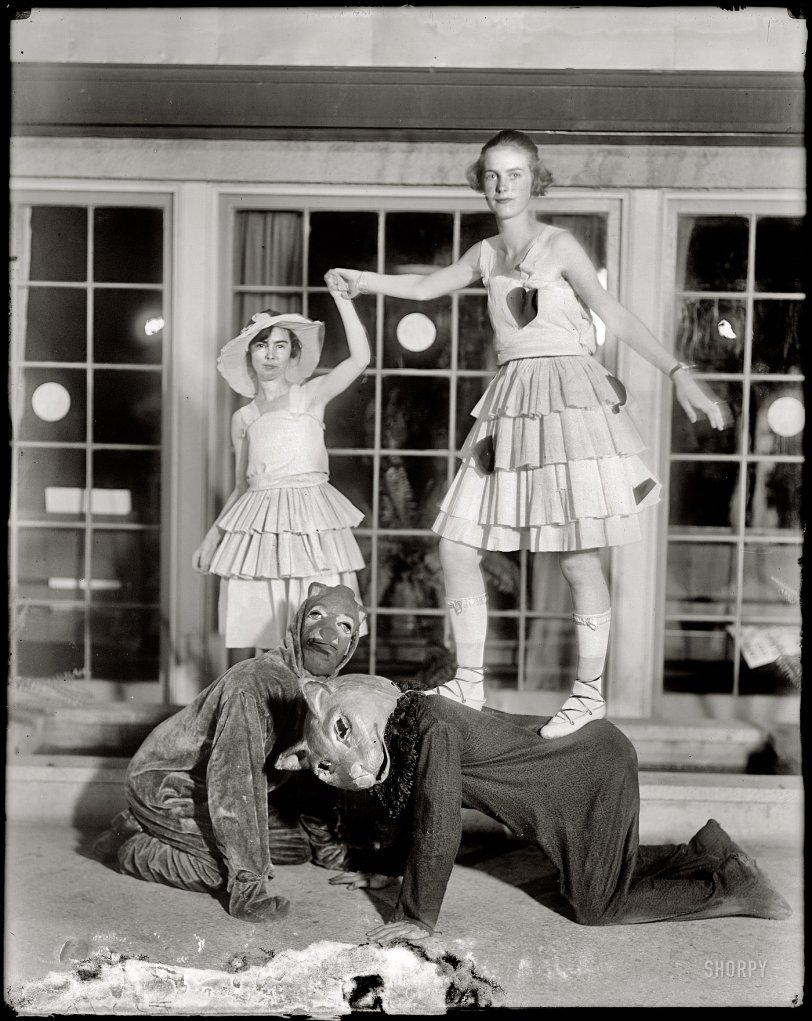 Washington, D.C., circa 1925. "Y.W.C.A. Circus." Another scene from the Terrifying Party. Harris &amp; Ewing Collection glass negative. View full size.
