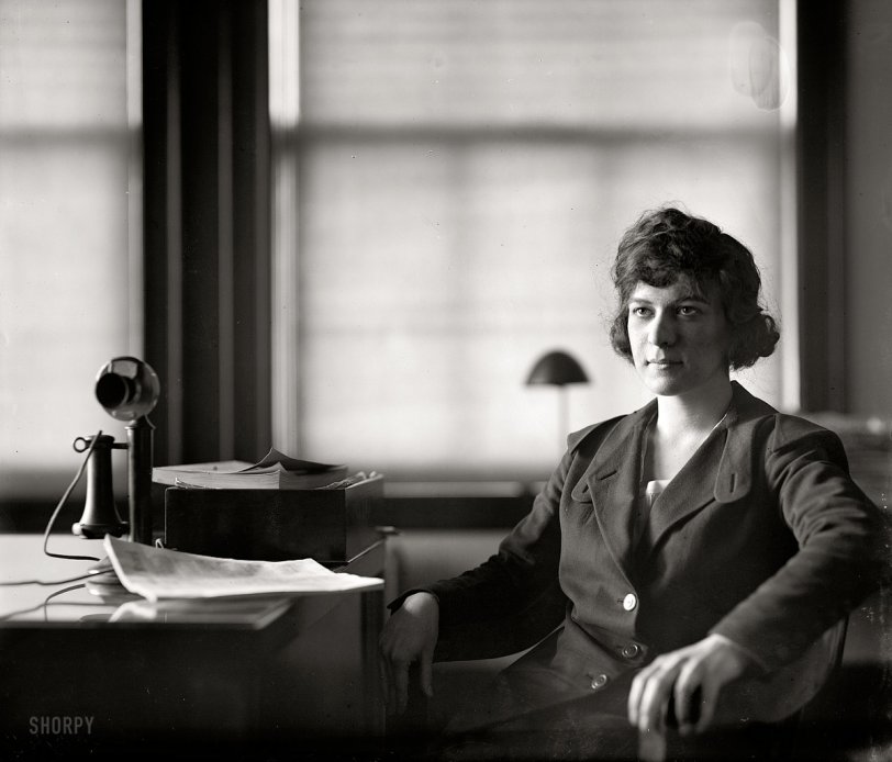 Washington, D.C., circa 1922. "Pauline Floyd, 24, youngest lawyer ever admitted to practice before the United States Supreme Court." View full size.
