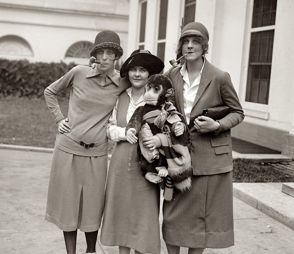 October 6, 1925. "West Philadelphia High School girls at the White House." National Photo Company Collection glass negative. View full size.