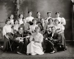 Washington, D.C., circa 1905. "Central High School Orchestra." Anyone out there with some old Central yearbooks? Harris & Ewing glass negative. View full size.
