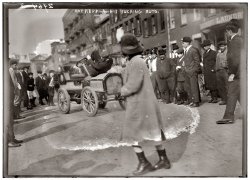 Roy Repp circa 1915 in his bucking Buick. View full size. G.G. Bain Collection.