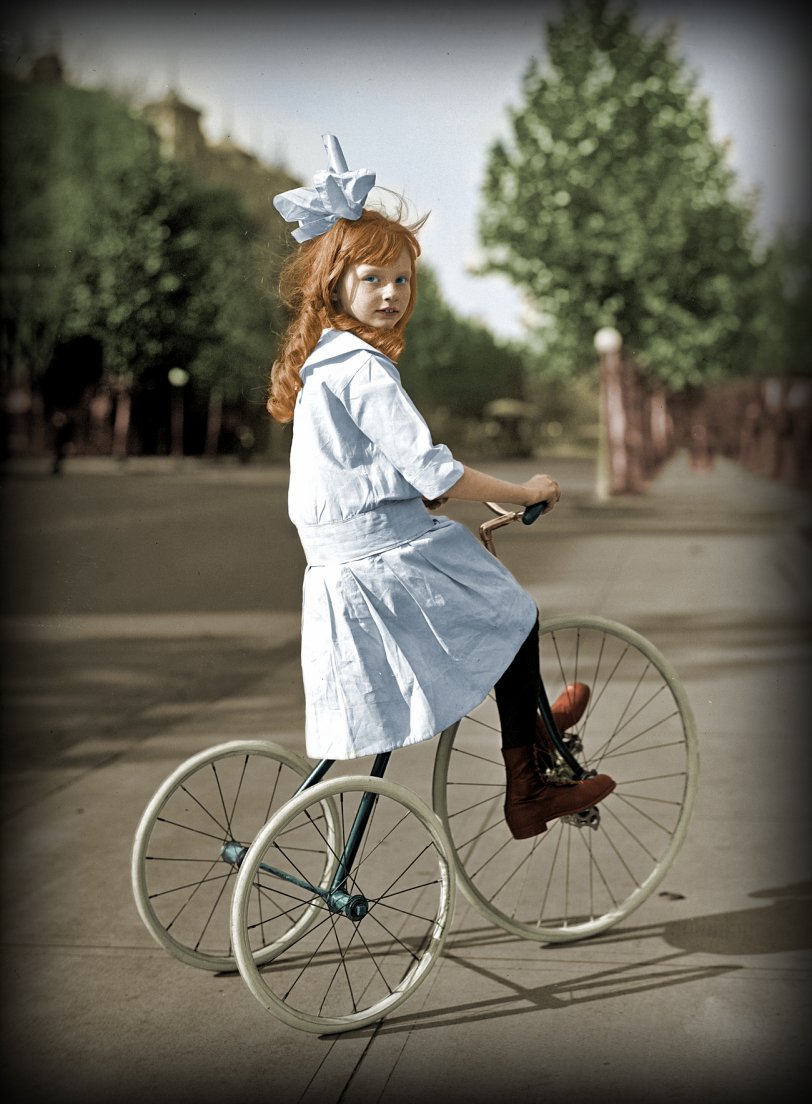 A colorized version of Tyke on Trike. View full size.
