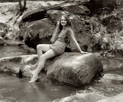 August 2, 1926. "Miss Marjorie Joesting." Marjorie, the future Mrs. Arthur Lange, was both Miss Washington, D.C., and a Miss America runner-up at Atlantic City in 1926. National Photo Company Collection glass negative. View full size.