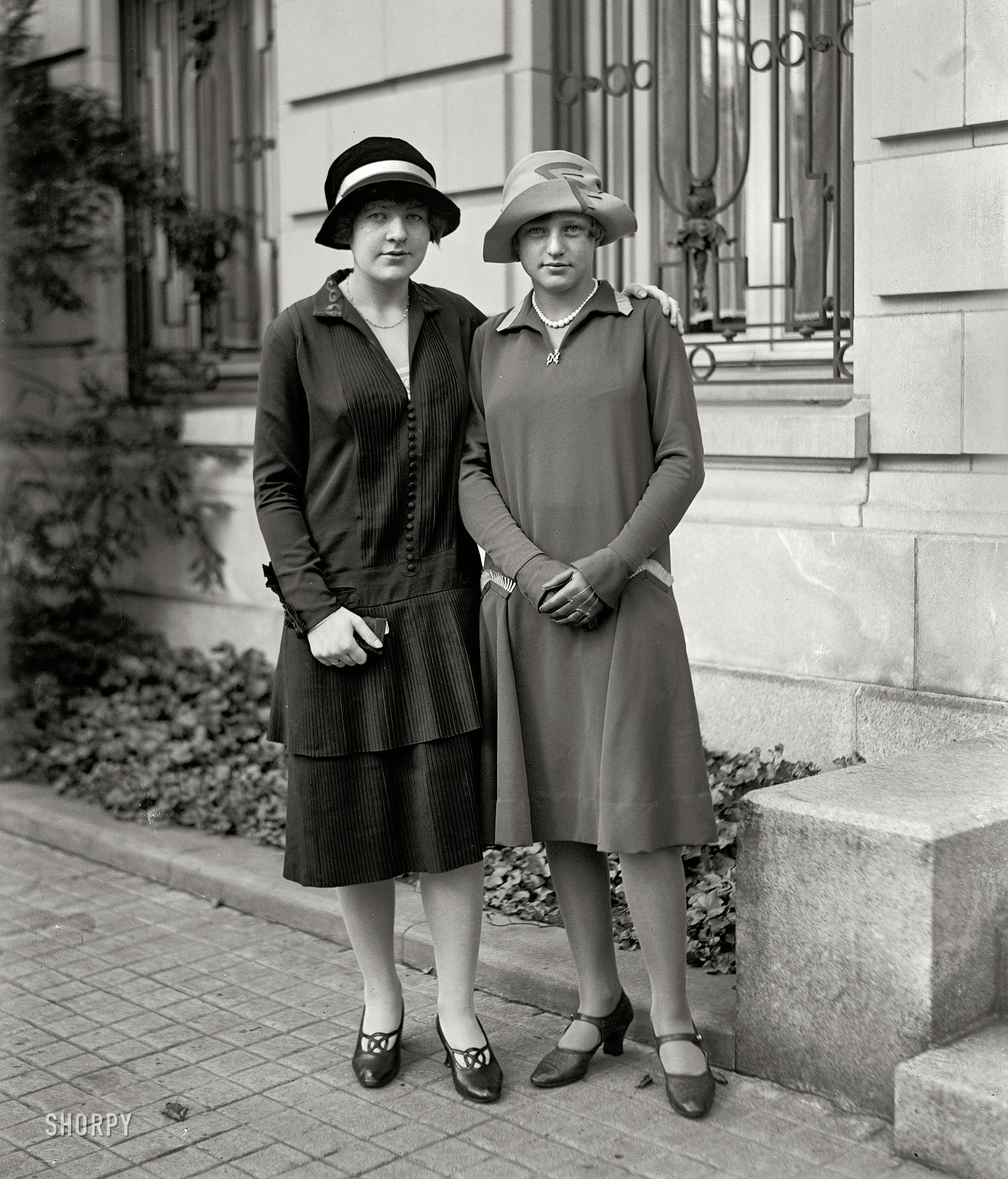 October 14, 1926. Washington, D.C. "Pauline and Ellis Bostrom." Daughters of the Swedish ambassador. National Photo Company glass negative. View full size.