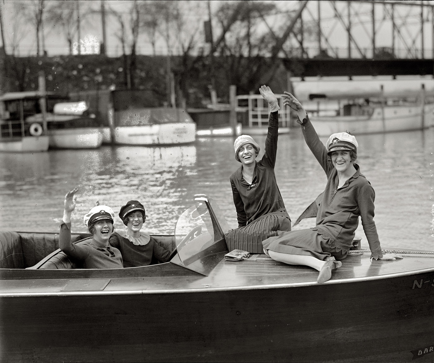 March 23, 1927. Washington, D.C. "Sally Phillips, Fanny Dial, Frances Gore, Georgiana Joyes." View full size. National Photo Company glass negative.
