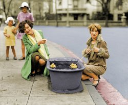 Colorized version of  Lucky Ducks: 1927. View full size.