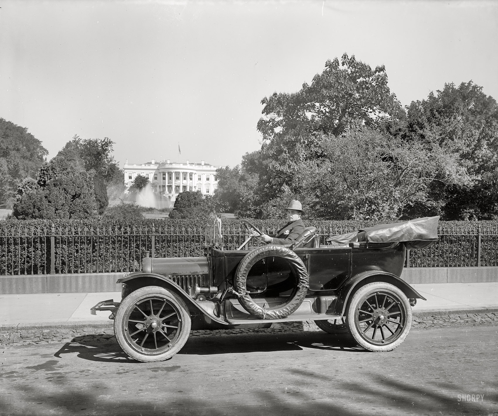 Washington, D.C., circa 1917. "Soterios Nicholson in auto." This "well-known Greek attorney" had a long and occasionally eventful career in Baltimore and Washington. Harris & Ewing Collection glass negative. View full size.