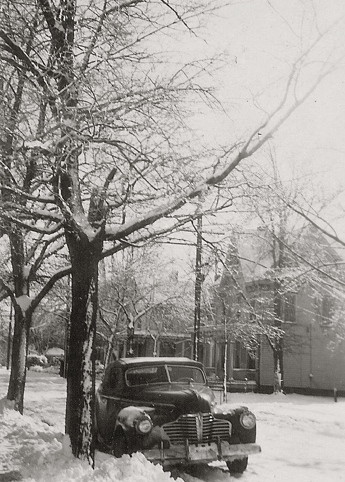 January 17, 1945. Grandfather's first car.  Probably on Railroad Avenue in Swedesboro, N.J.