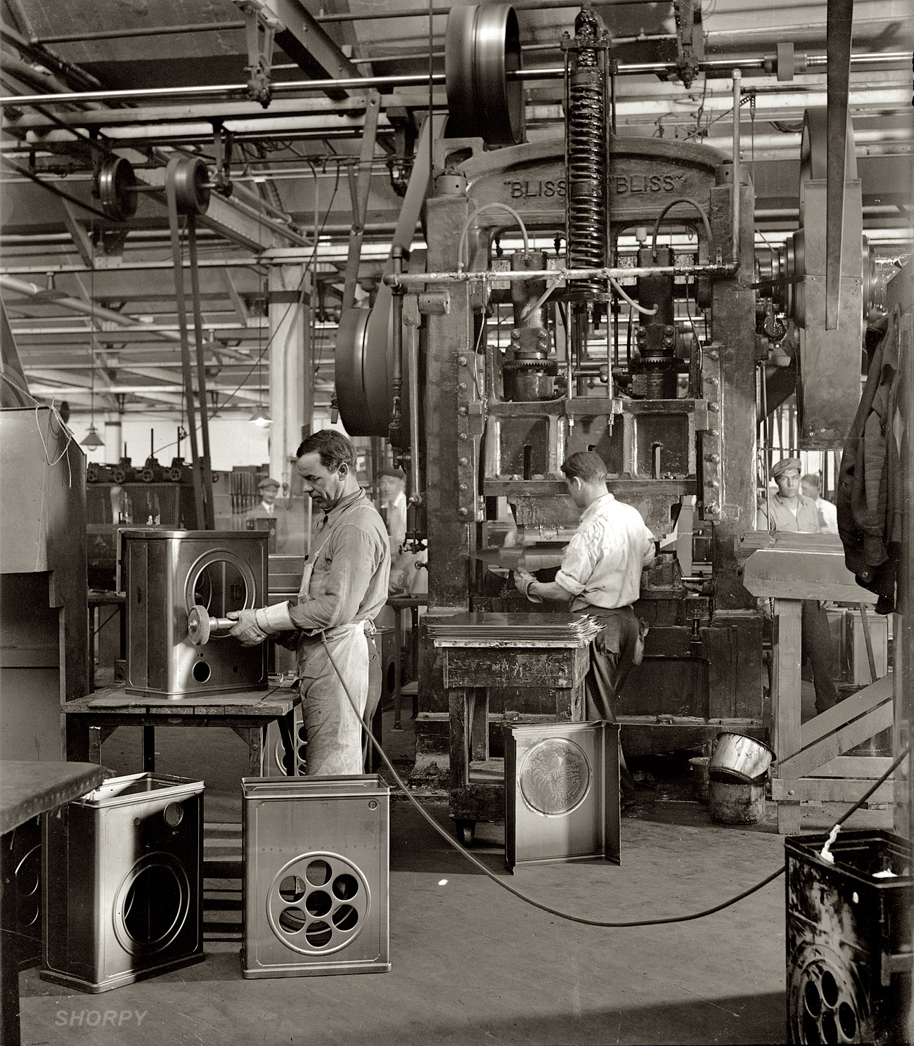 The Atwater Kent radio factory in Philadelphia in 1928 or 1929. View full size. National Photo Company Collection glass negative, Library of Congress.