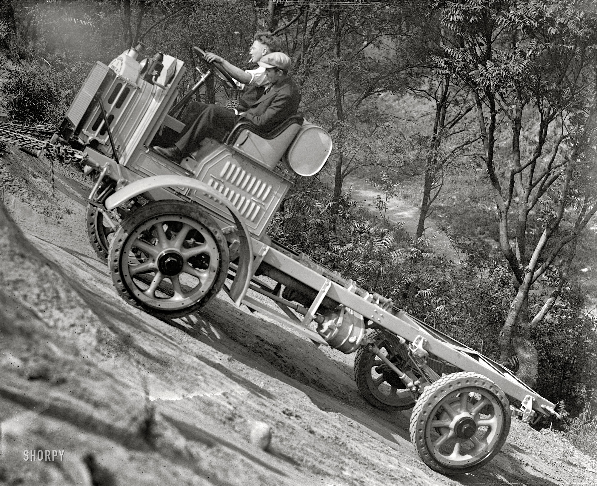 Washington, D.C., circa 1928. "Demonstration of Four Wheel Drive truck." Which, evidently, can go anywhere you pull it. National Photo. View full size.