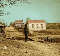 The Old Stone Church (Colorized): 1862