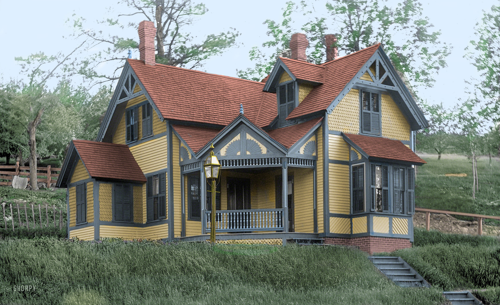 Colorized from this Shorpy original. They don't build them like this anymore. View full size.