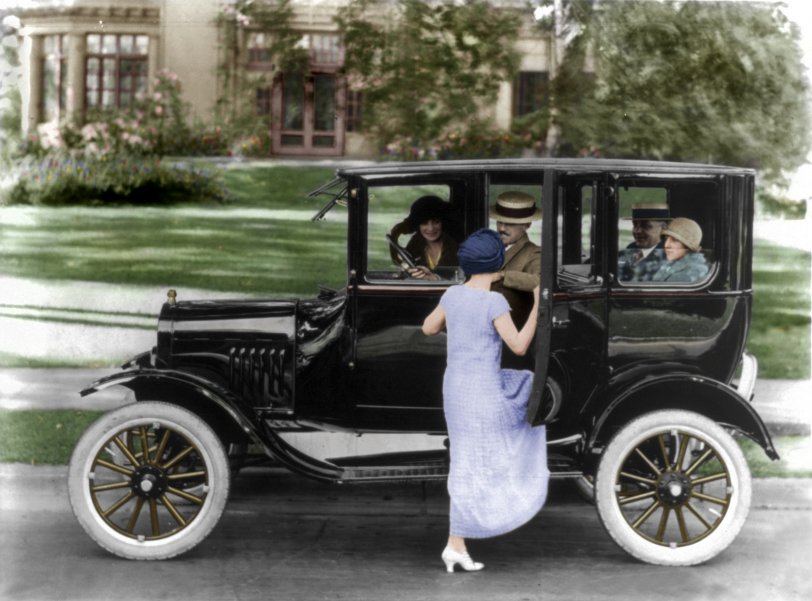 Maryland 1928 COLORIZED Ford Dealership Photo 8X10