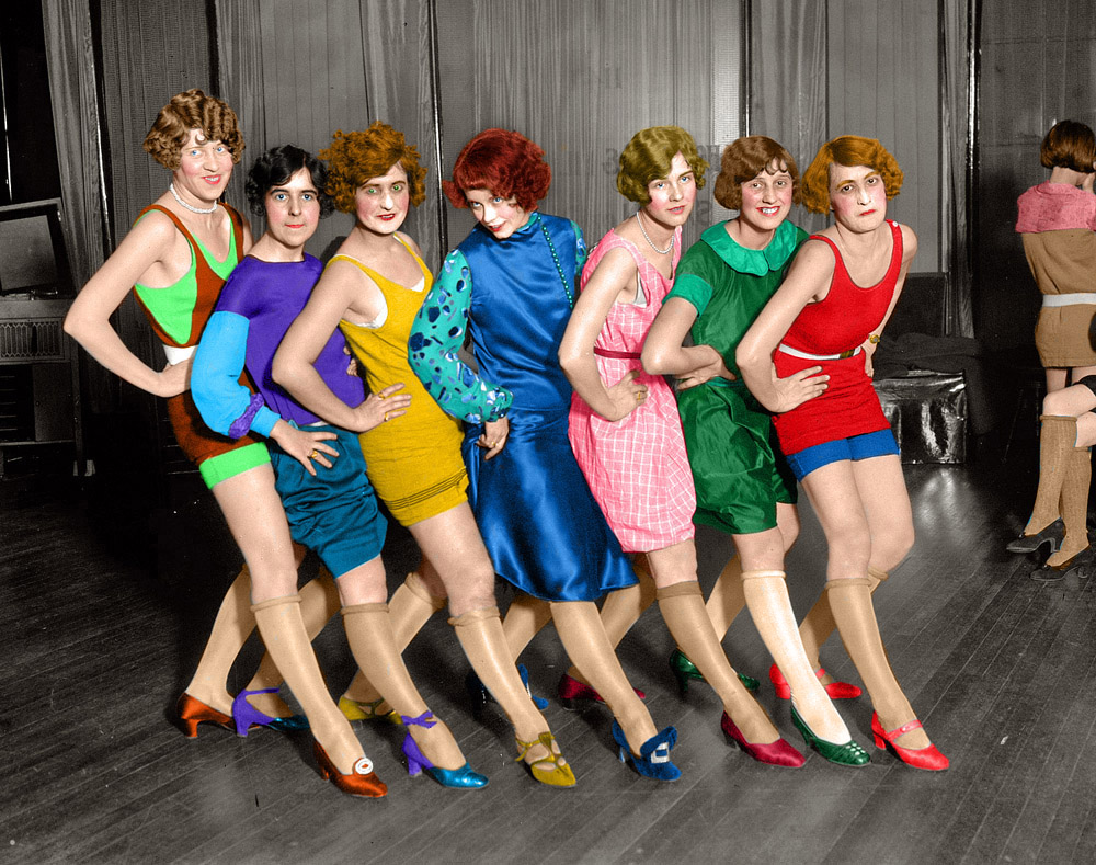 Colorized version of A Chorus Line: 1925. View full size.