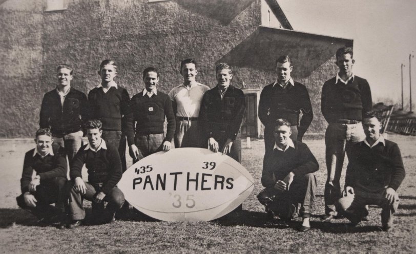 1935 Pascagoula, Mississippi, Panthers football team. My Dad is in the white shirt.
