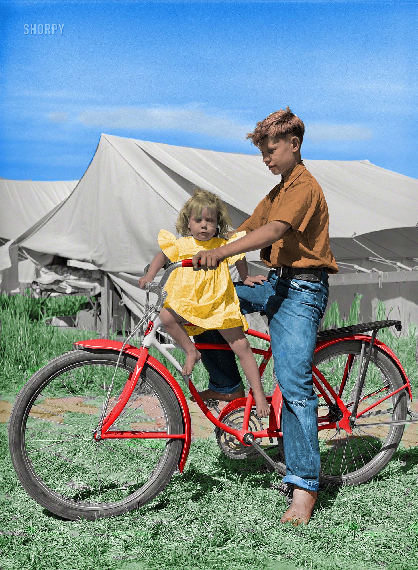 Colorized version of this Shorpy photo. July 1941. Athena, Oregon.