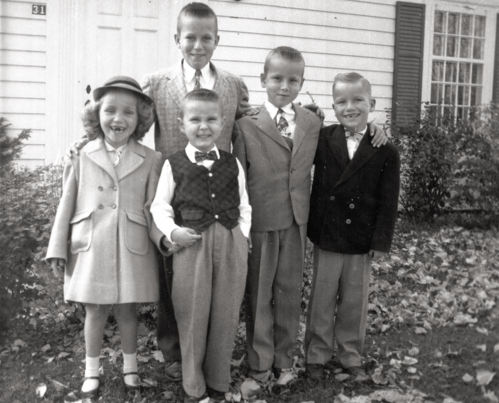 Dad's shot of myself, brothers and family friends on a Sunday in 1957. 