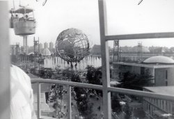 Shot of the Uni-sphere at the New York Worlds Fair in 1964. Taken from the sky ride. View full size.
(ShorpyBlog, Member Gallery)