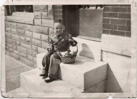 This is my father Anthony Wehrman. The picture was taken on Easter Sunday in 1949 at his home on Noble Street in Baltimore. My father passed away in 2006 at the age of 58. There's not a day that goes by that I don't miss him. View full size.
