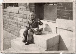 This is my father Anthony Wehrman. The picture was taken on Easter Sunday in 1949 at his home on Noble Street in Baltimore. My father passed away in 2006 at the age of 58. There's not a day that goes by that I don't miss him. View full size.
(ShorpyBlog, Member Gallery)