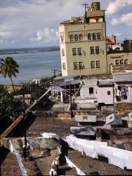 December 1941. Sunny San Juan, Puerto Rico. Medium format Kodachrome transparency by Jack Delano for the Farm Security AdministrationView full size.