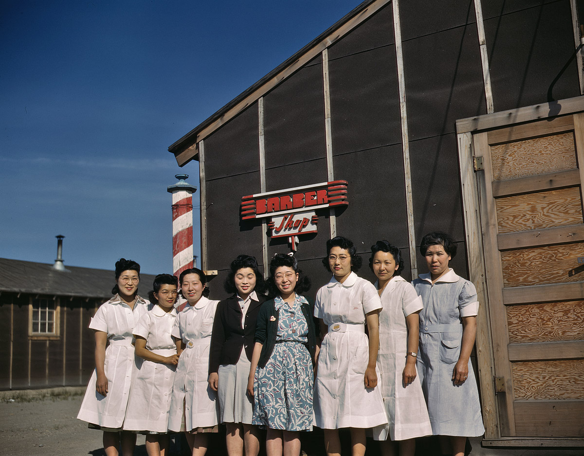 Tule Lake Relocation Center near Newell, Calif., 1942 or 43. We're starting the week with 10 photos from the Japanese American relocation camps of World War II. This one is unattributed; the rest are by Ansel Adams. View full size.