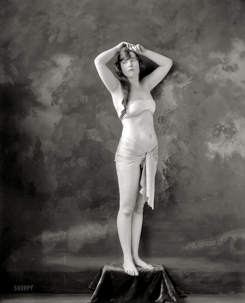 Washington, D.C., circa 1920. "Queenie Ladovitch." Possibly the daughter of Ernest (Ernst) Vladimir Ladovitch, president of the Washington Conservatory of Music. Harris &amp; Ewing Collection glass negative. View full size.
