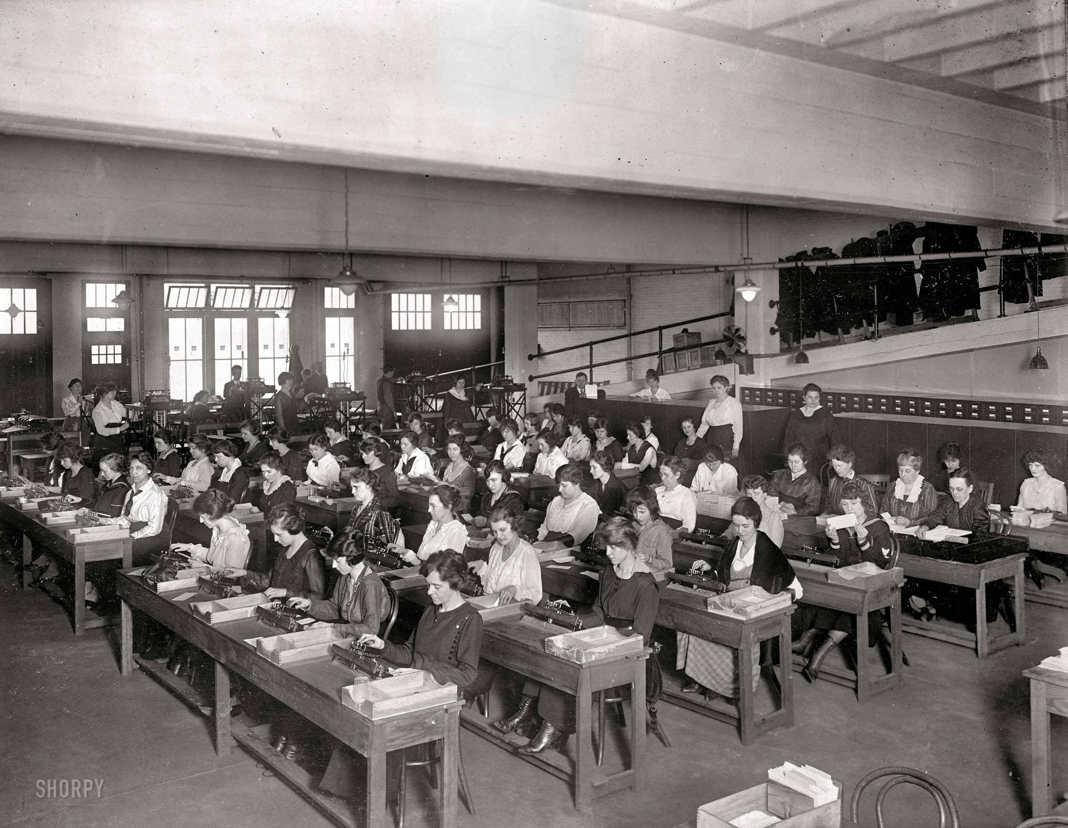 Washington, D.C., circa 1920. One of half a dozen images labeled "Tabulating Machine Co." Harris & Ewing Collection glass negative. View full size.
