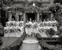 "Class of 1927. Holton-Arms School graduation." Where cut roses compete with coiffed tresses. Harris & Ewing Collection glass negative. View full size.