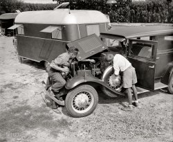 Washington, D.C. June 4, 1937. "Trailer camp." Harris & Ewing takes us into the late 1930s with a "new" batch of 1,945 glass negatives. View full size.