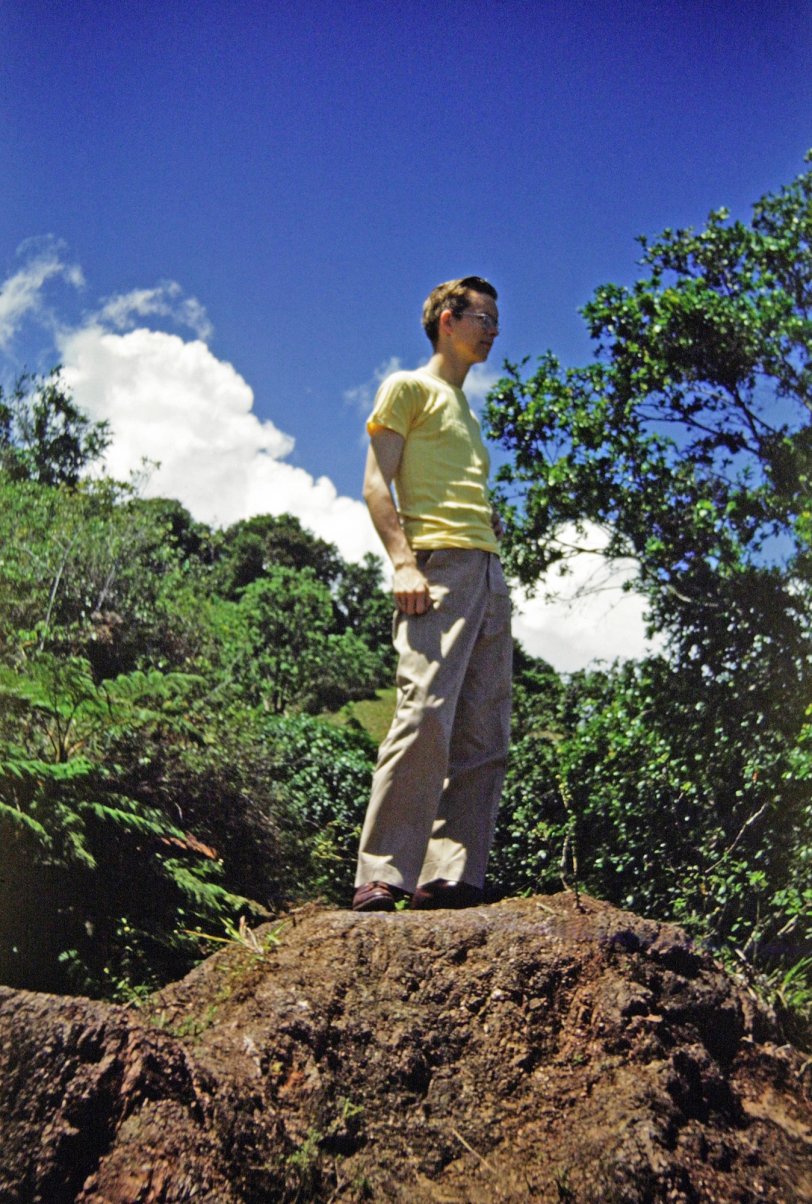 My brother explores the island. Puerto Rico 1949. View full size.
