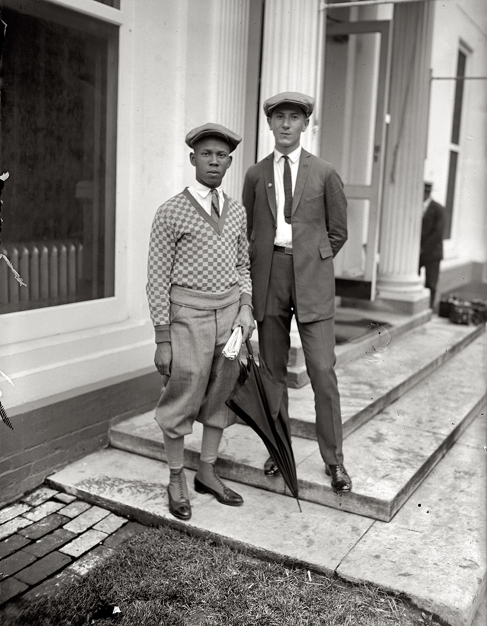 August 12, 1924. "International Boys Leagues. Thomas W. Miles and Simon Zebrock of Los Angeles at White House." View full size. National Photo Co.