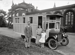 September 2, 1924. Washington, D.C. "Auto house of Will A. Harris of Texas." National Photo Company Collection glass negative. View full size. I just know there's someone out there who can tell us who these people are.