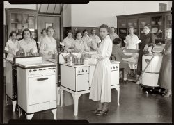 Bethesda, Maryland. "Cooking class, Chevy Chase High School, 1935." 5x7 safety negative, National Photo Company Collection. View full size.