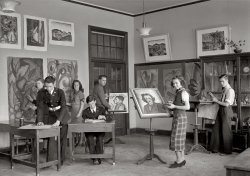 Washington, 1939. "Anacostia High School. Art class." A veritable rainbow of grays. National Photo Company Collection safety film negative. View full size.