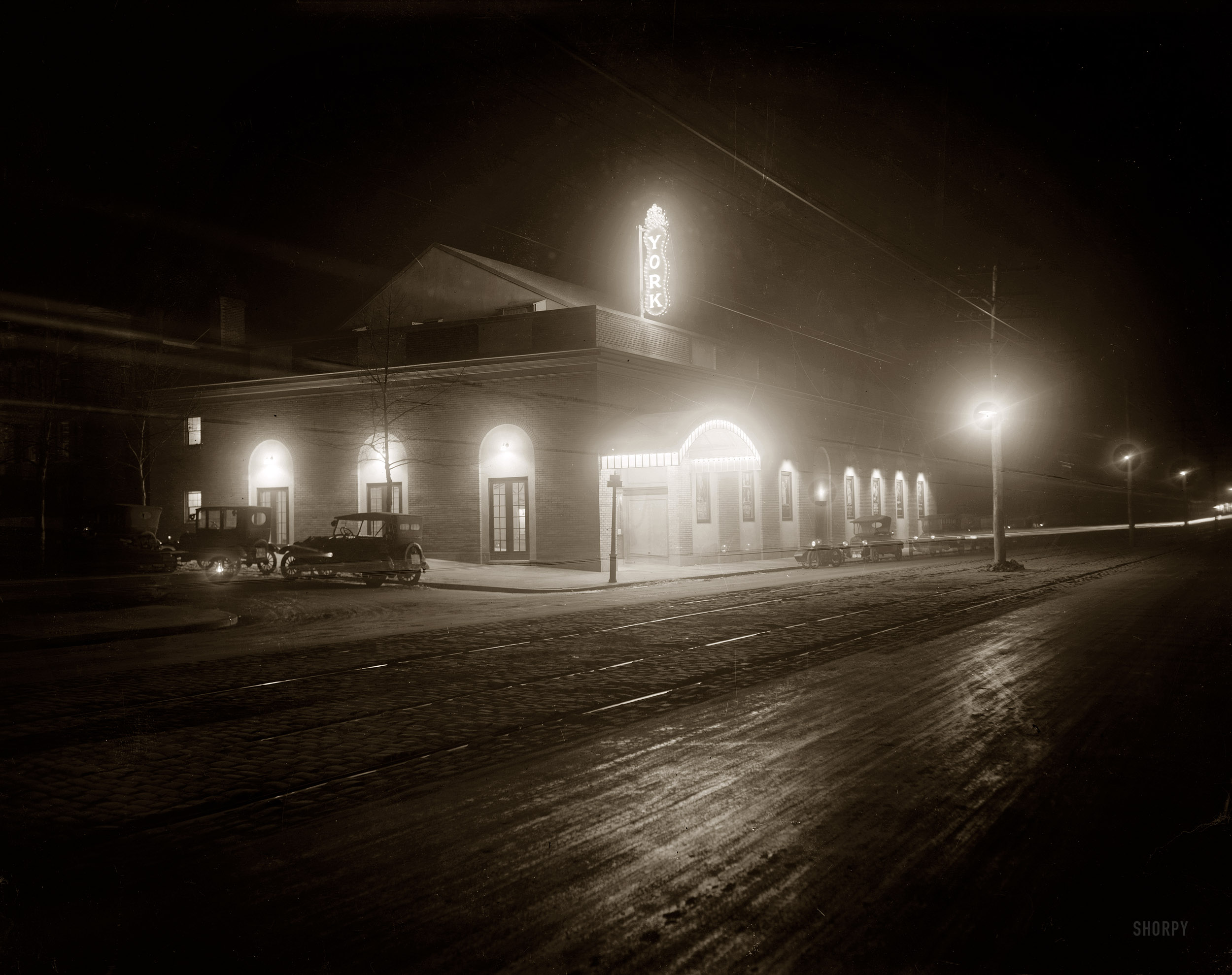 "York Theater, night." Washington, D.C., circa 1920. Among the cinematic offerings: Jack Pickford in "In Wrong." National Photo Co. View full size.