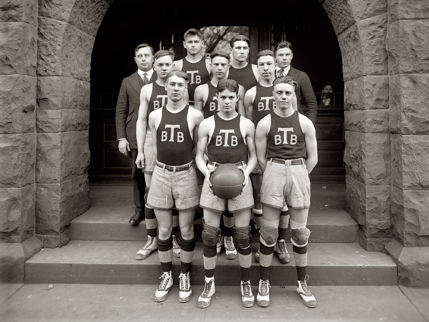 Washington, D.C. "Tech High basketball team, 1920." View full size. National Photo Company Collection glass negative, Library of Congress.