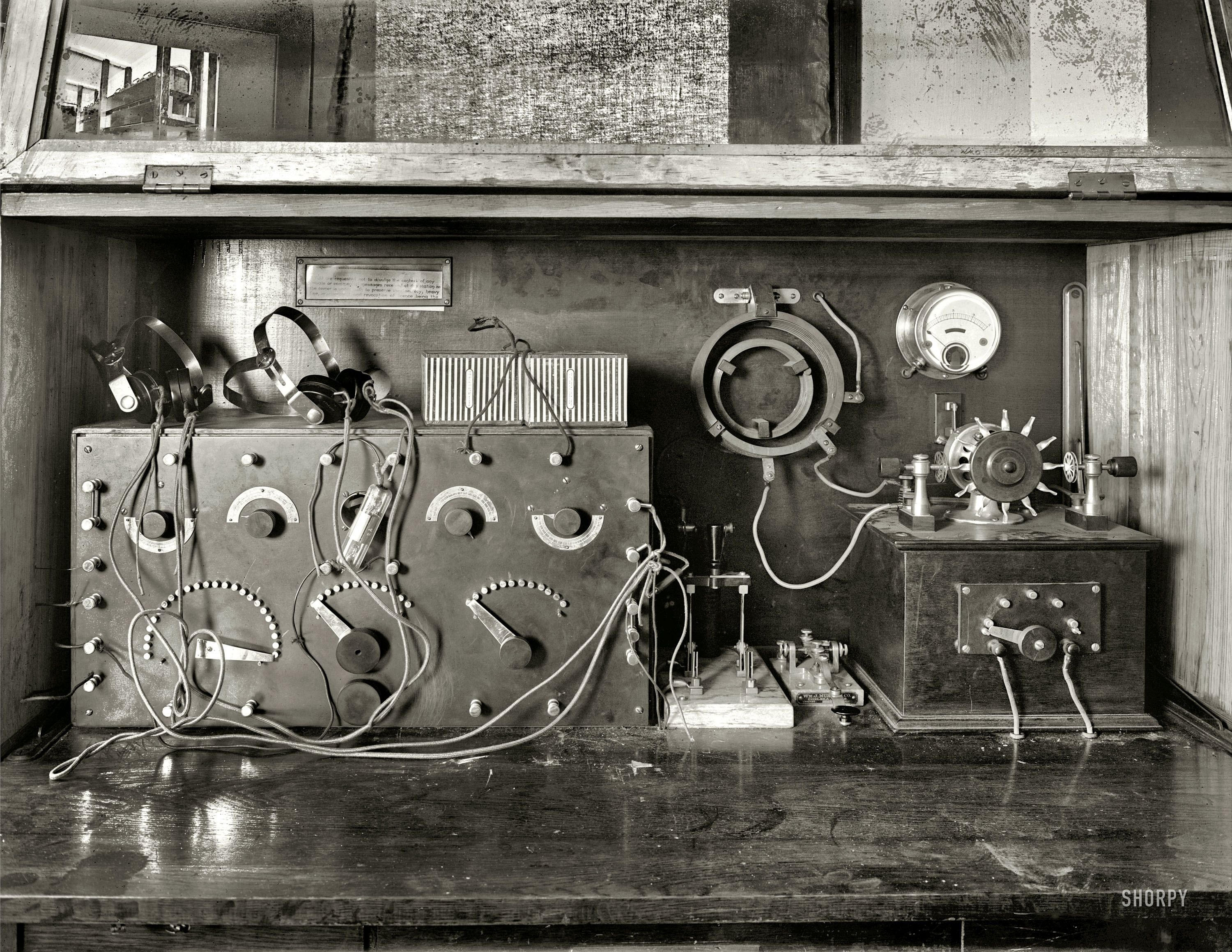 Washington, D.C., circa 1920. "National Radio School." Some of the equipment at the high-tech technical school seen here. National Photo Co. View full size.