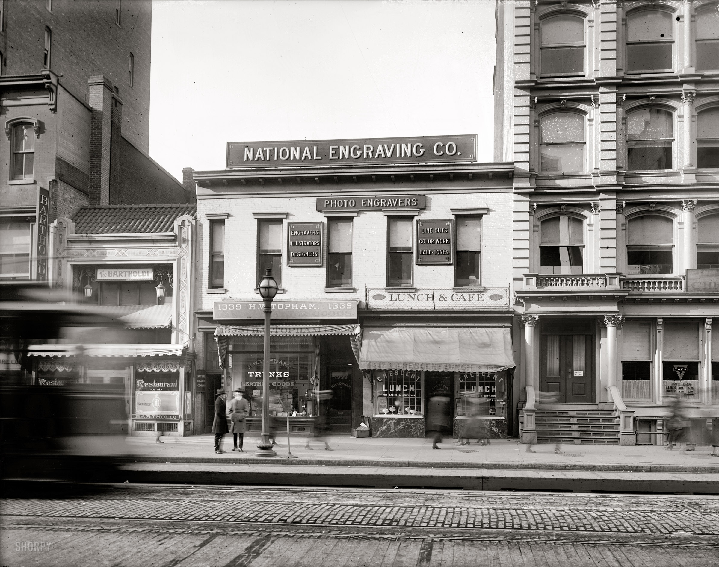 Washington, D.C., 1920. "National Engraving Co., exterior, F Street N.W." National Photo Company Collection glass negative. View full size.