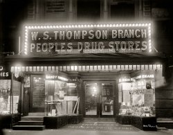 Circa 1920. "People's Drug Store, 15th & G Streets N.W., Washington." Also at 703 15th: Many other tenants. National Photo Co. glass negative. View full size.