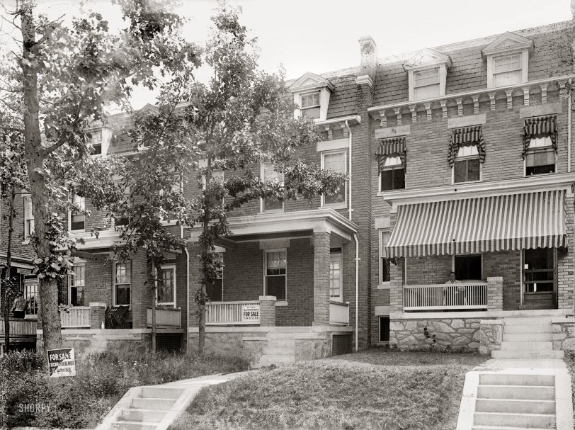 "Washington Times. 4721 Georgia Avenue N.W." Circa 1920 comes this picture taken for a real-estate ad. National Photo Co. glass negative. View full size.
