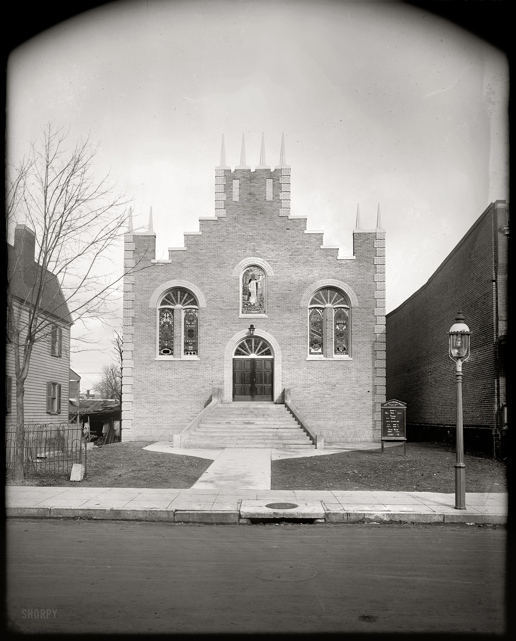 Washington, D.C., circa 1920. "Park View Christian Church, 627 Park Road N.W." National Photo Company Collection glass negative. View full size.