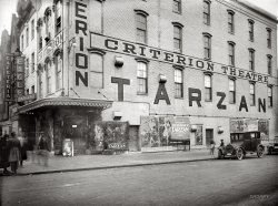 January 1921. Our second look at the Criterion Theater in Washington. Now playing: "The Revenge of Tarzan." View full size. National Photo Company.