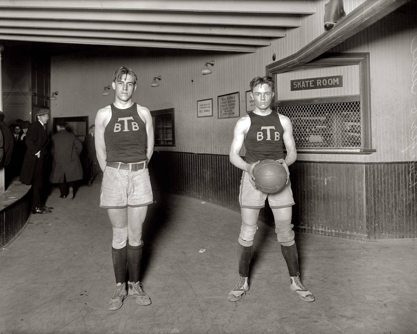 Washington, D.C., 1920. "Tech basket-ball. Burger and Gude." View full size. National Photo Company Collection glass negative.