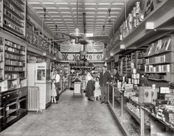 Washington, D.C., 1920 or 1921. "People's Drug Store, interior, 804 H Street N.E." View full size. National Photo Company Collection glass negative.