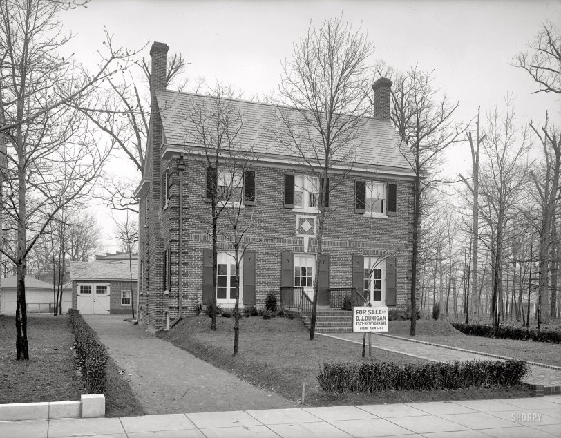 Washington, D.C., circa 1921. "Dunigan houses, 18th Street." Offered for sale by the developer D.J. Dunigan. National Photo Co. glass negative. View full size.
