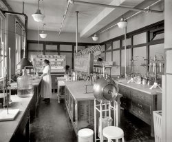 Washington, D.C., circa 1922. "Corby's laboratory." Another look at Mrs. M.M. Brooke, "chemist in charge of the Corby Baking Company laboratory," also seen here. National Photo Company Collection glass negative. View full size.