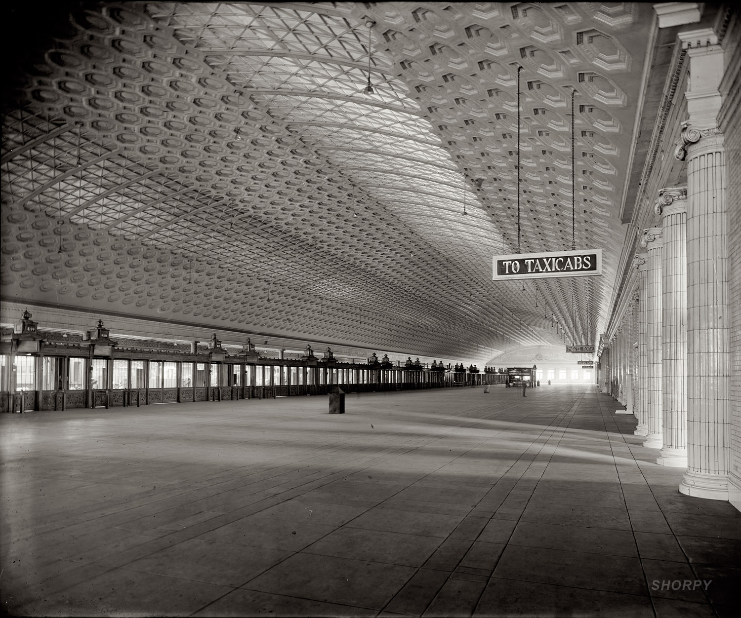 Washington, D.C. "Union Station concourse. 1921 or 1922." I count at least six people in this time exposure. View full size. National Photo glass negative.