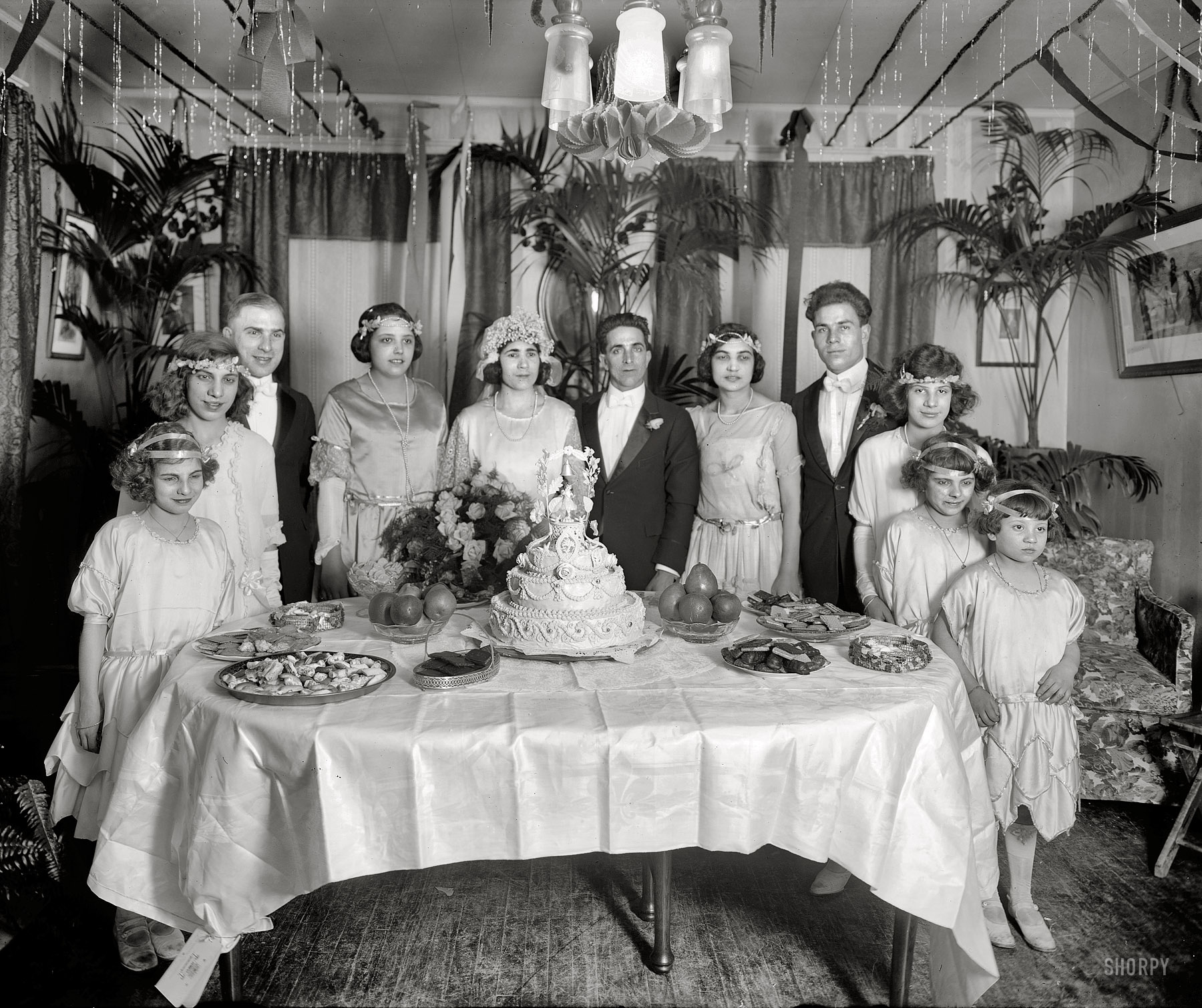Washington, D.C., circa 1921. "Scalco, National Fruit Co." Salvatore Scalco, the groom, was company president. National Photo glass negative. View full size.